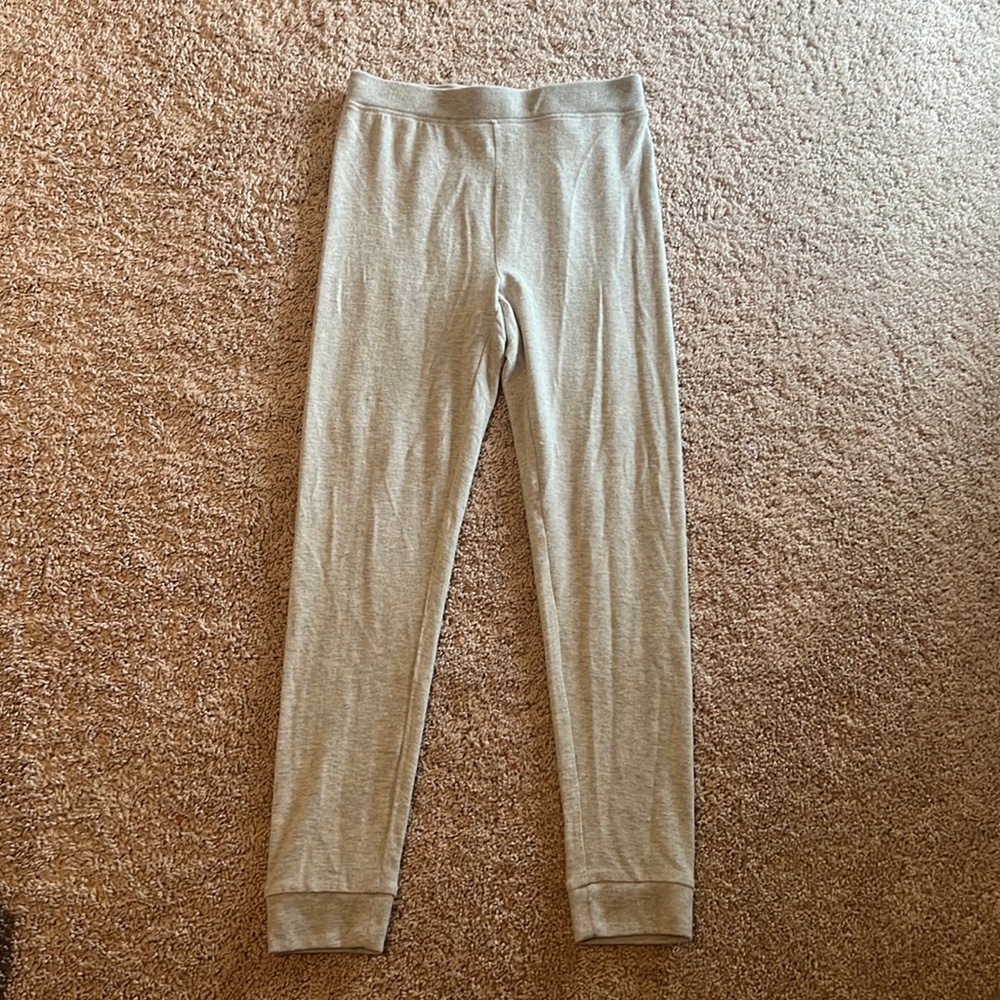 Grey fleece (soft) leggings from PAC sun la hearts brand size medium never worn - Picture 5 of 9
